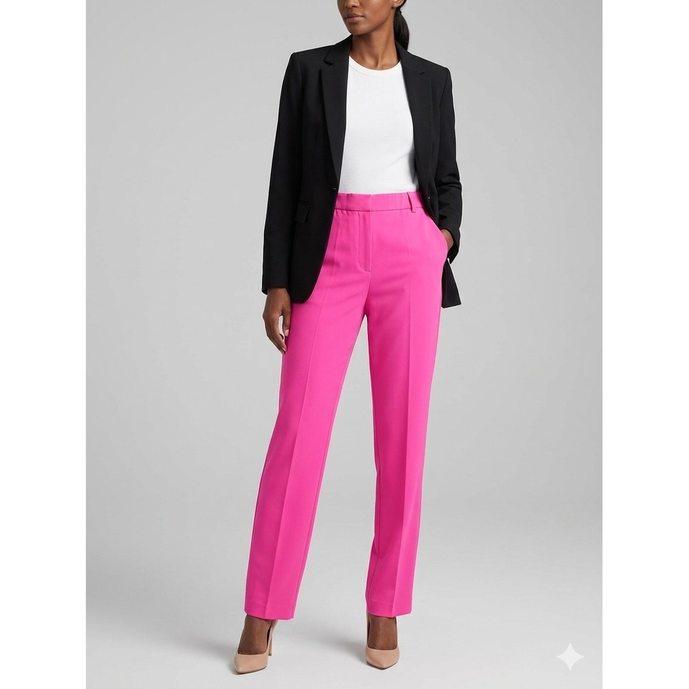 JODIFL Bohemian Eclectic Festival Wide Leg Pants Neon Pink Elastic Waist L